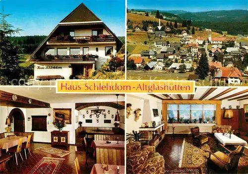 AK / Ansichtskarte Altglashuetten Haus Schlehdorn Gastraeume Ortsansicht Altglashuetten