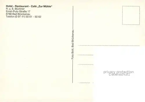AK / Ansichtskarte Bad_Brueckenau Hotel Restaurant Cafe Zur Muehle Park Panorama Bad_Brueckenau
