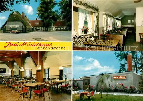 AK / Ansichtskarte Kirchseelte Drei Maedelhaus Gaststube Speisesaal Kirchseelte