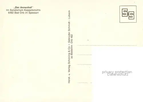 AK / Ansichtskarte Bad_Orb Der Annenhof Bad_Orb
