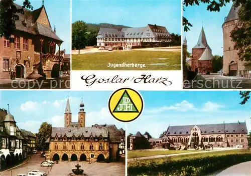 AK / Ansichtskarte Goslar Jugendherberge Rathaus Schloss Goslar