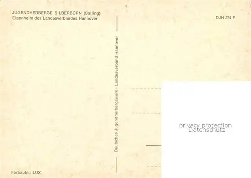 AK / Ansichtskarte Solling_Bodenfelde Jugendherberge Silberborn Solling Bodenfelde