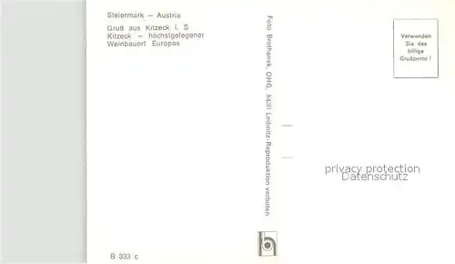 AK / Ansichtskarte Kitzeck_Sausal hoechstgelegener Weinbauort Europas Trachten Weinlese Kitzeck Sausal