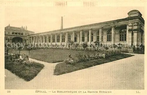 AK / Ansichtskarte Epinal_Vosges Bibliotheque et la Maison Romaine Epinal Vosges
