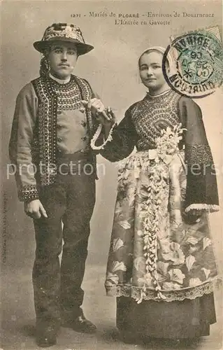 AK / Ansichtskarte Ploare Maries Entree en Gavotte Mariage Costumes Hochzeitspaar Trachten Ploare