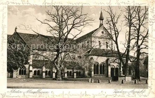 AK / Ansichtskarte Maulbronn Kloster vordere Ansicht Maulbronn