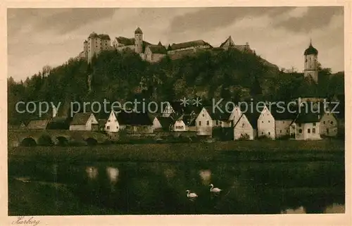 AK / Ansichtskarte Harburg_Schwaben Ansicht mit Schloss Kupfertiefdruck Harburg Schwaben