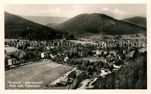 AK / Ansichtskarte Bad_Herrenalb Panorama Blick vom Falkenstein Kurort im Schwarzwald Bad_Herrenalb