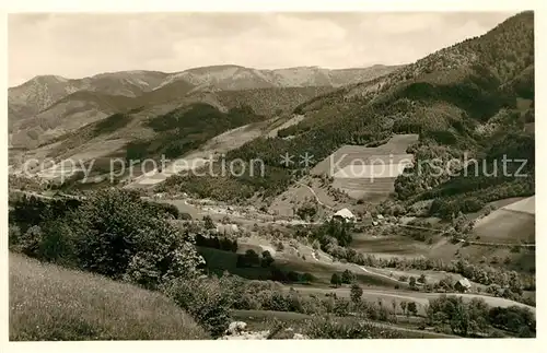 AK / Ansichtskarte Obersimonswald Landschaftspanorama Schwarzwald Gasthaus Pension zum Engel Obersimonswald