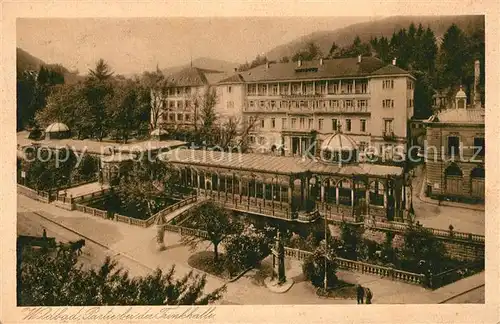 AK / Ansichtskarte Bad_Wildbad Partie bei der Trinkhalle Kurort im Schwarzwald Bad_Wildbad