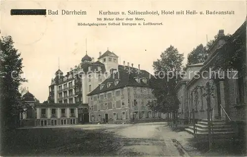 AK / Ansichtskarte Bad_Duerrheim Kurhaus Salinenhotel Heilanstalt Badeanstalt Bad_Duerrheim