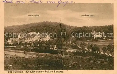 AK / Ansichtskarte Bad_Duerrheim Hoechstgelegenes Solbad Europas Kurort im Schwarzwald Bad_Duerrheim