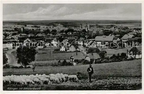 AK / Ansichtskarte Villingen Schwenningen Panorama Schafherde Schaefer Villingen Schwenningen