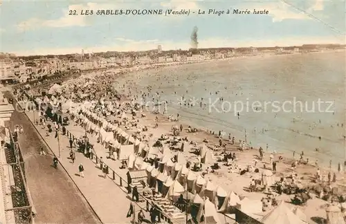 AK / Ansichtskarte Les_Sables d_Olonne La Plage a maree haute Les_Sables d_Olonne