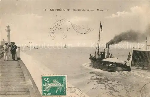 AK / Ansichtskarte Le_Treport Sortie du vapeur Mercure Port Le_Treport