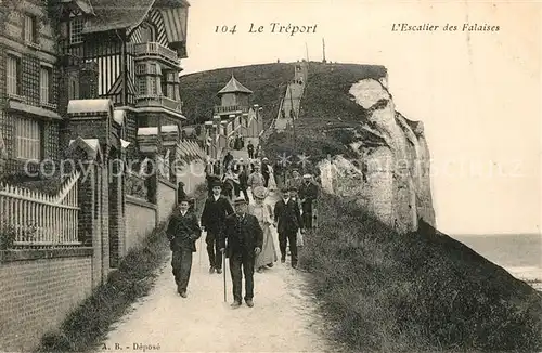 AK / Ansichtskarte Le_Treport Escalier des Falaises Le_Treport