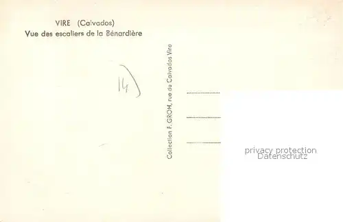 AK / Ansichtskarte Vire_Calvados Vue des escaliers de la Benardiere Vire Calvados