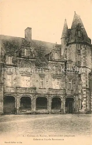 AK / Ansichtskarte Mezangers Chateau du Rocher Galerie et Facade Renaissance Mezangers