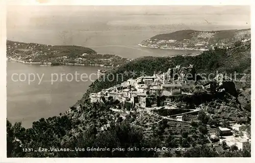 AK / Ansichtskarte Eze_Village Vue generale prise de la Grande Corniche Eze_Village