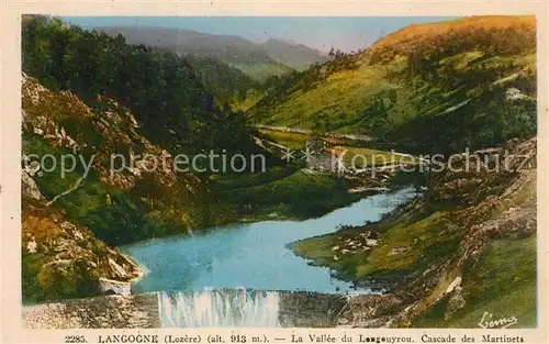 AK / Ansichtskarte Langogne Vallee du Longouyrou Cascade des Martinets Langogne