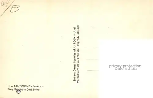 AK / Ansichtskarte Langogne Vue generale Cote Nord Langogne