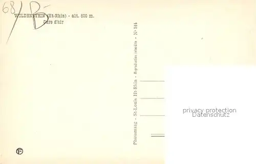 AK / Ansichtskarte Wildenstein_Haut Rhin Cure d air Landschaftspanorama Wildenstein_Haut Rhin