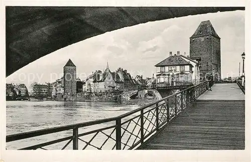 AK / Ansichtskarte Strassburg_Elsass Partie an den Gedeckten Bruecken Strassburg Elsass