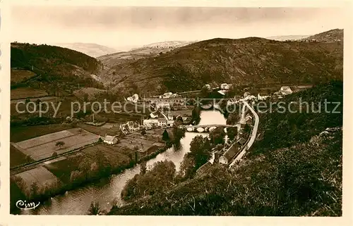 AK / Ansichtskarte Menat Panroama Vallee de la Sioule Pont Menat