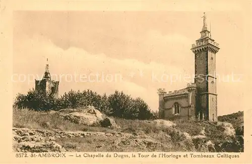 AK / Ansichtskarte Saint Ambroix_Gard Chapelle du Dugas Tour de l Horloge et Tombeaux Celtiques Saint Ambroix Gard