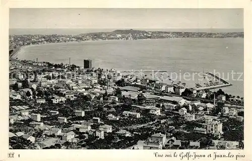 AK / Ansichtskarte Golfe Juan et Juan les pins vue aerienne Golfe Juan