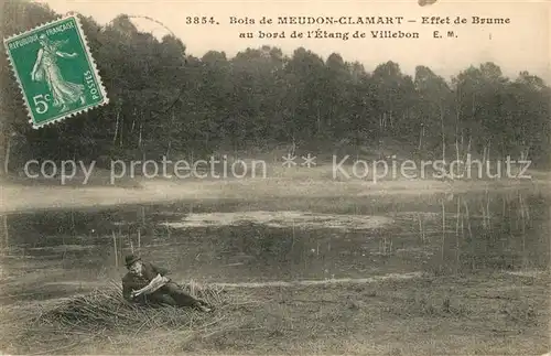 AK / Ansichtskarte Meudon Bois de Meudon Clamart effet de brume au bord de l Etang de Villebon Meudon