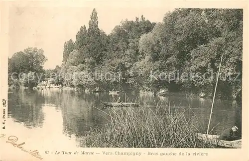 AK / Ansichtskarte Champigny_Marne Collection Le Tour de Marne bras gauche de la riviere Champigny Marne