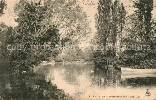 AK / Ansichtskarte Enghien les Bains Promenade sur le petit Lac Enghien les Bains