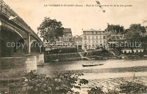 AK / Ansichtskarte La_Varenne_Saint_Hilaire Pont de Chennevieres vu de la rive gauche La_Varenne_Saint_Hilaire