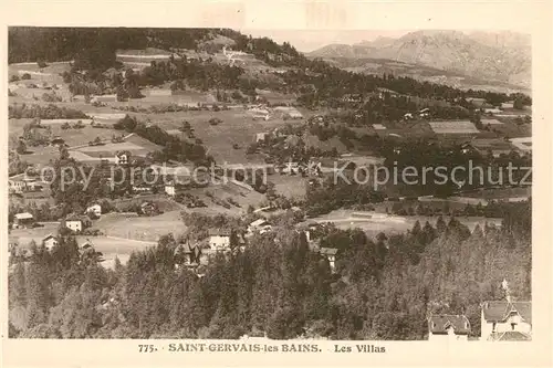 AK / Ansichtskarte Saint Gervais les Bains Panorama et les Villas Saint Gervais les Bains