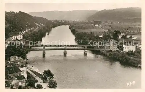 AK / Ansichtskarte Puy l_Eveque Les Deux Ponts et la plaine d Issudel vue aerienne Puy l Eveque