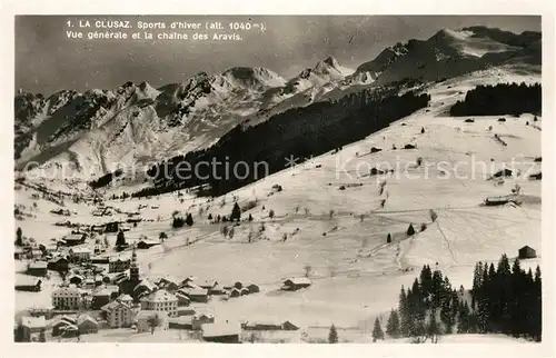 AK / Ansichtskarte La_Clusaz Station des Sports d hiver et la Chaine des Aravis La_Clusaz