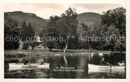 AK / Ansichtskarte Munster_Haut_Rhin_Elsass Parc de la Fecht avec le Lac Munster_Haut_Rhin_Elsass