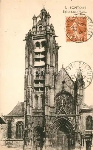 AK / Ansichtskarte Pontoise_ Val d_Oise Eglise Saint Maclou Pontoise_ Val d_Oise