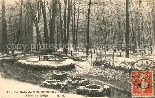 AK / Ansichtskarte Bois_de_Vincennes en hiver Effet de neige Bois_de_Vincennes