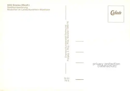 AK / Ansichtskarte Gronau_Westfalen Fliegeraufnahme Stadtkernsanierung Gronau_Westfalen