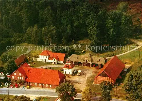 AK / Ansichtskarte Lutterloh Fliegeraufnahme Pension Reiterhof Zum Lotharstein Lutterloh