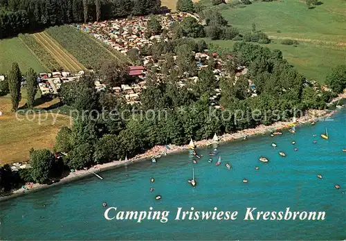 AK / Ansichtskarte Kressbronn_Bodensee Fliegeraufnahme Camping Iriswiese Kressbronn Bodensee