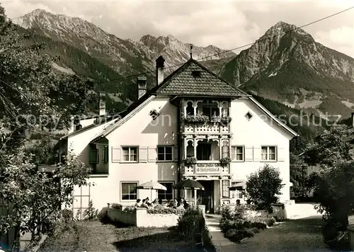 AK / Ansichtskarte Fischen_Allgaeu Restaurant Cafe Pension Spatzenhaeusle Fischen Allgaeu