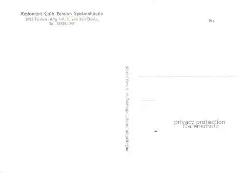 AK / Ansichtskarte Fischen_Allgaeu Restaurant Cafe Pension Spatzenhaeusle Fischen Allgaeu