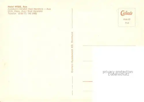 AK / Ansichtskarte Aua Hotel Hess Aua