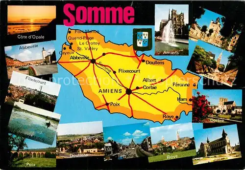 AK / Ansichtskarte La_Somme Region Cote dOpale Abbeville Flixecourt Poix Doullens Amiens Albert Corbie Roye Ham 