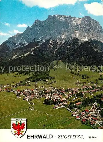 AK / Ansichtskarte Ehrwald_Tirol Fliegeraufnahme mit Zugspitze Ehrwald Tirol