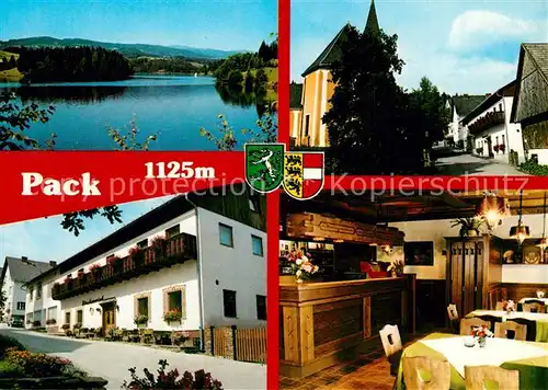 AK / Ansichtskarte Pack Seepanorama Gasthof Kirchenwirt  Gaststube Pack