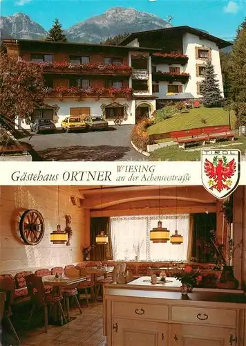 AK / Ansichtskarte Wiesing_Tirol Gaestehaus Ortner Gaststube Wiesing Tirol